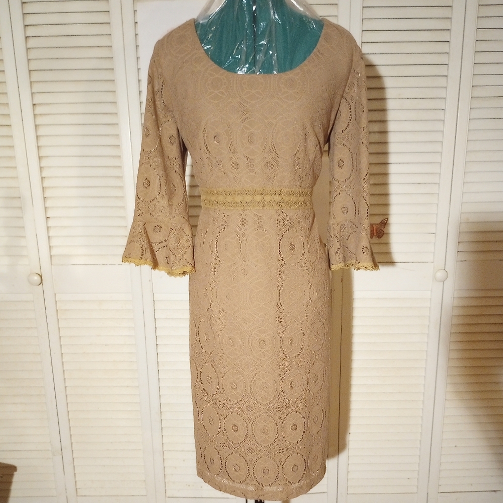 Beige Knit Dress